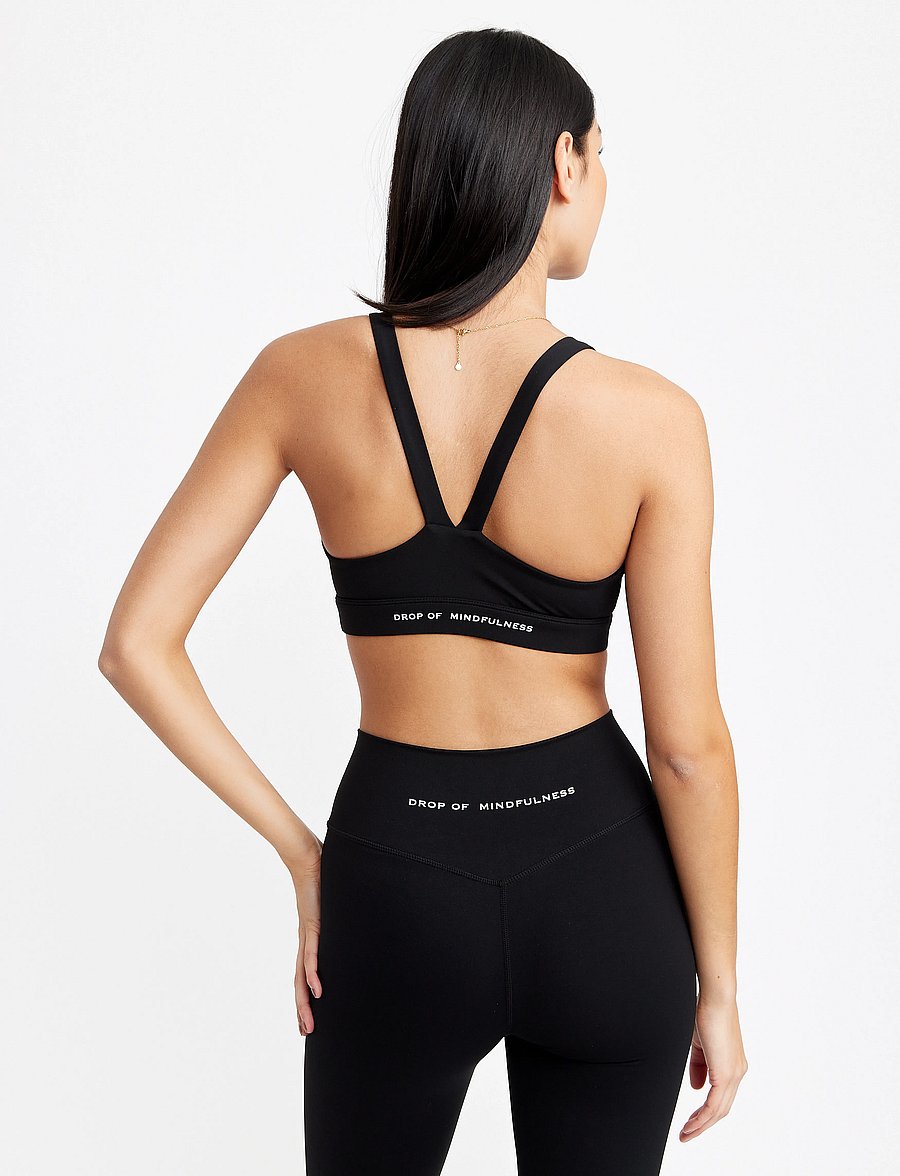 Drop of Mindfulness - ULTIMATE SCOOP BRA - sport bh:ar - black - 3