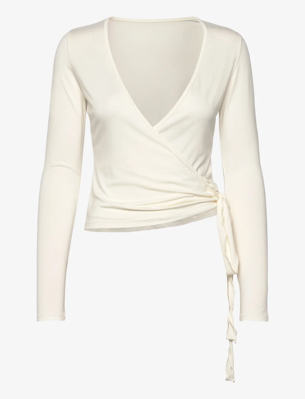 Drop of Mindfulness - BALETT WRAP TOP - pikkade varrukatega alussärgid - white - 1