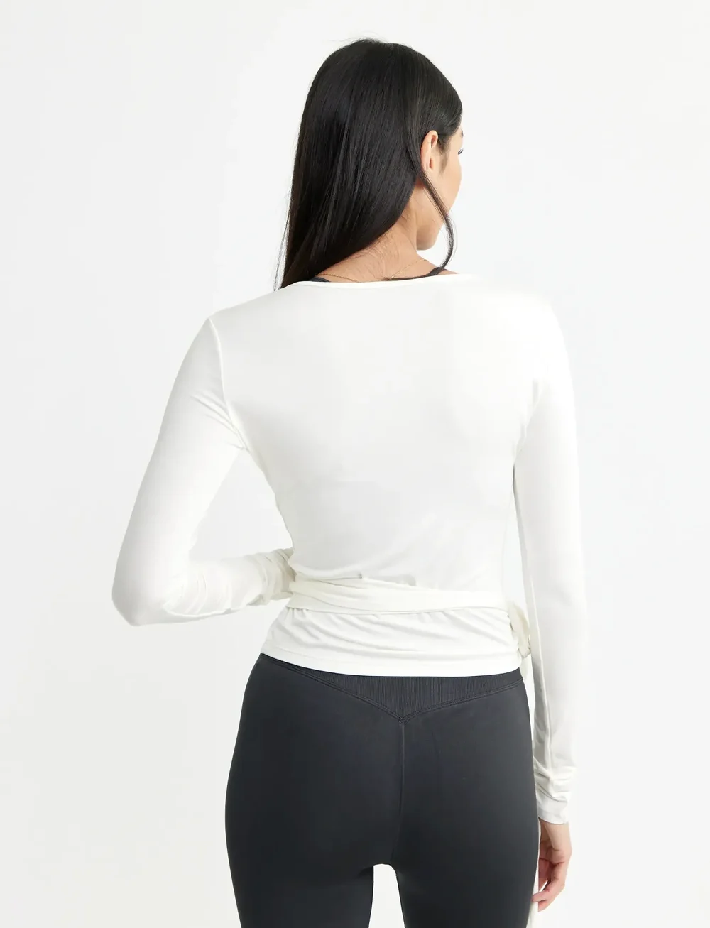 Drop of Mindfulness - BALETT WRAP TOP - pikkade varrukatega alussärgid - white - 3
