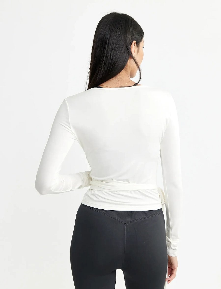 Drop of Mindfulness - BALLET WRAP TOP - langerma bolir - white - 3