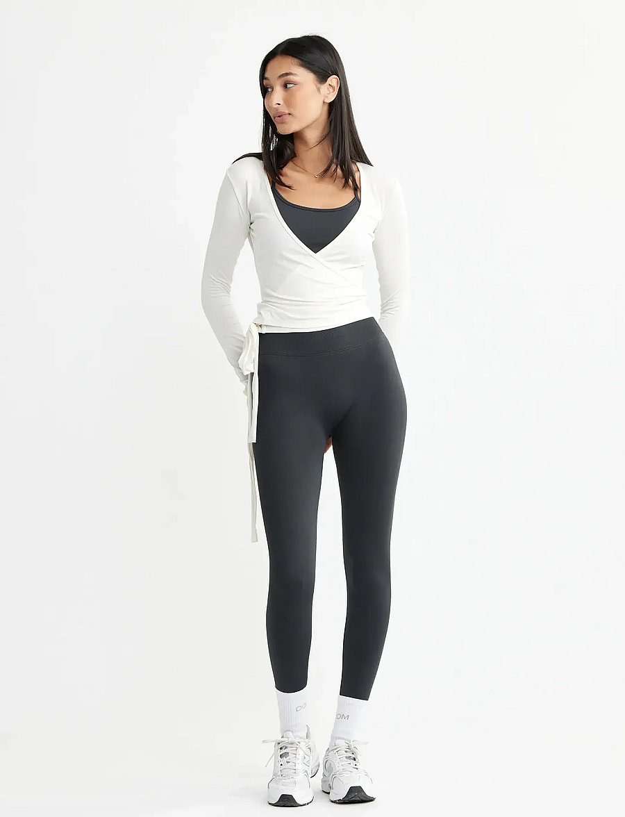 Drop of Mindfulness - BALLET WRAP TOP - langerma bolir - white - 4