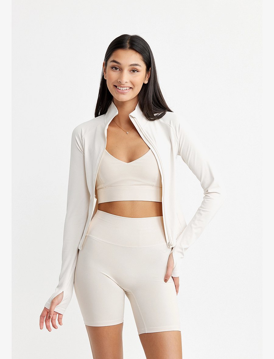 Drop of Mindfulness - BUTTER SOFT ZIP CARDIGAN - overdele - cream white - 0