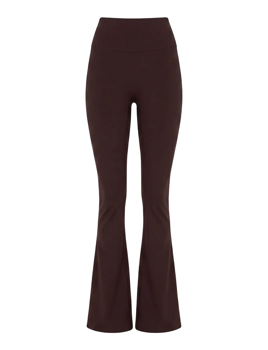 Drop of Mindfulness - BUTTER SOFT FLARE TIGHTS - dark brown - 1