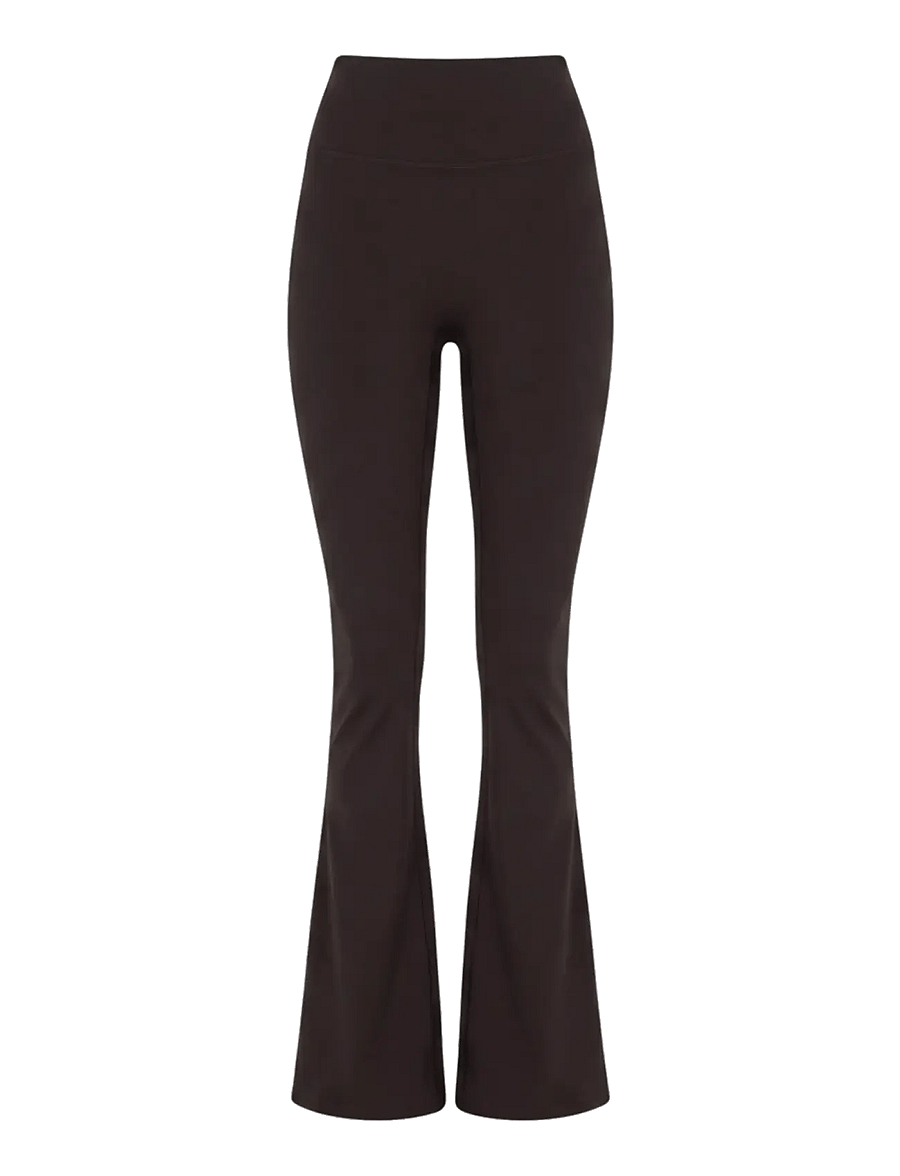 Drop of Mindfulness - BUTTER SOFT FLARE TIGHTS - dark brown - 1