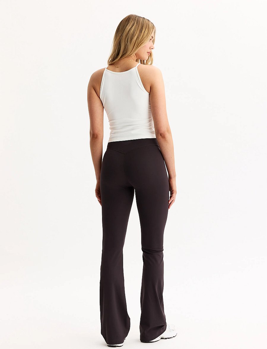 Drop of Mindfulness - BUTTER SOFT FLARE TIGHTS - dark brown - 4