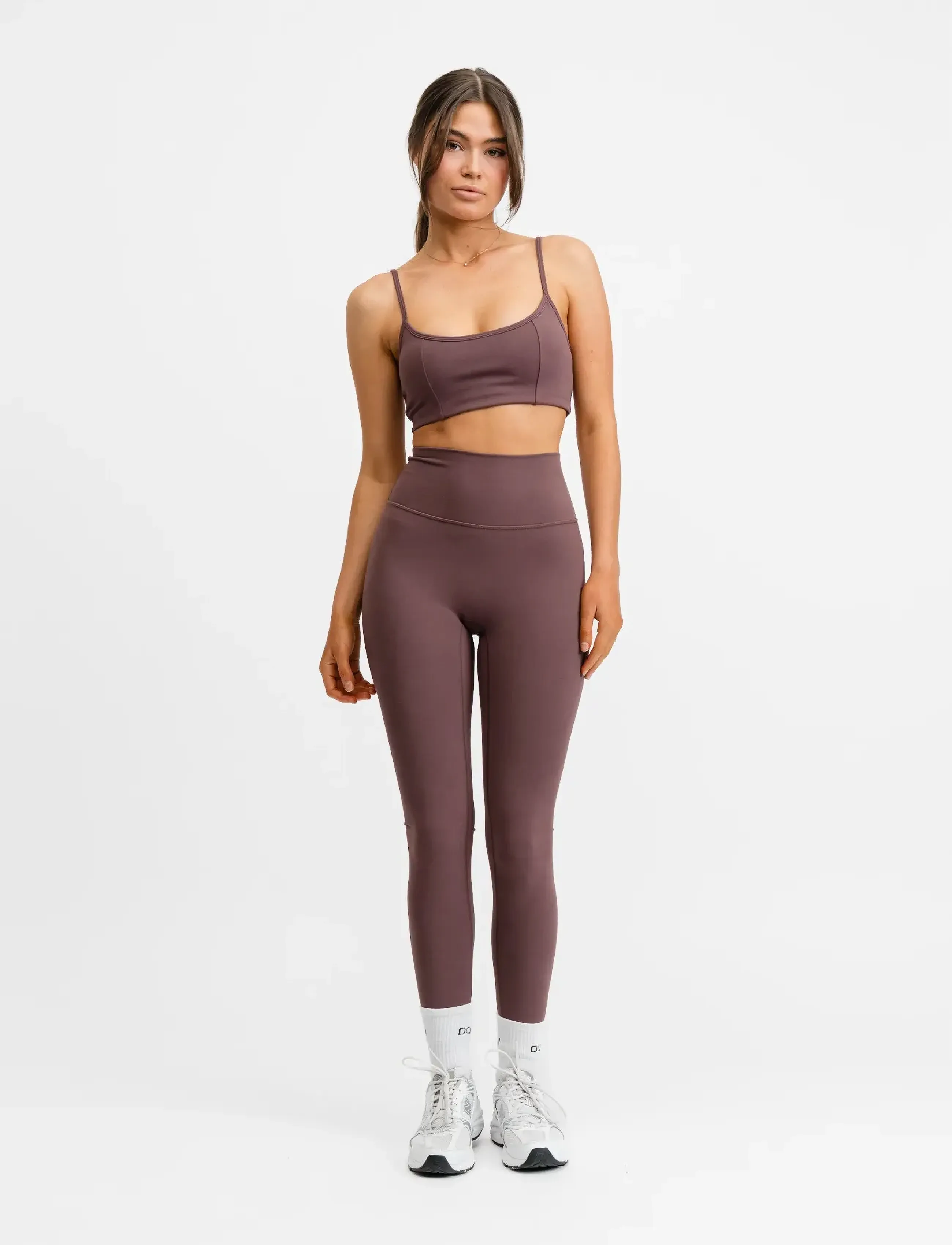 Drop of Mindfulness - BUTTER SOFT HIGH WAIST TIGHTS - dark mauve - 4