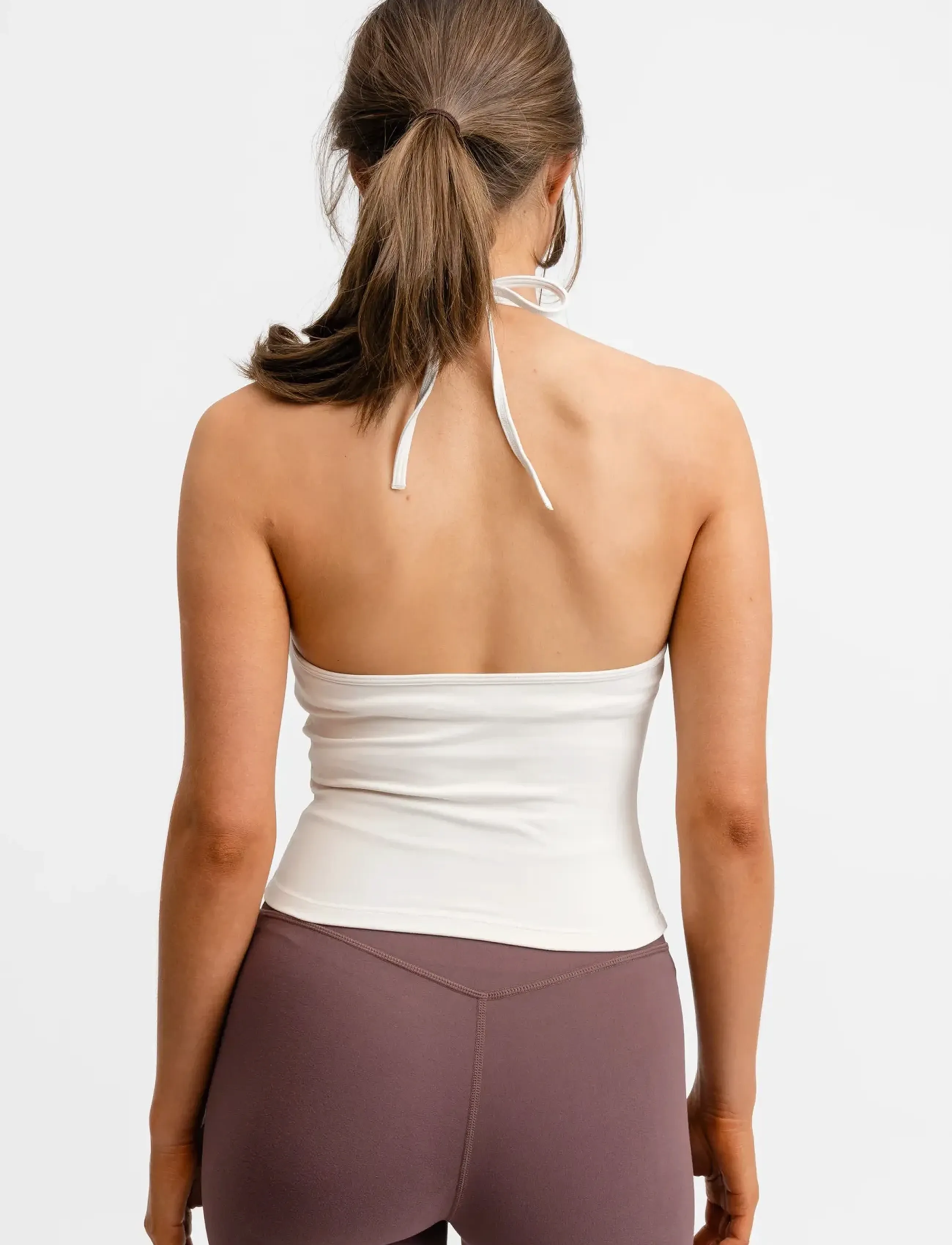 Drop of Mindfulness - BUTTER SOFT HALTERNECK TOP - cream white - 3