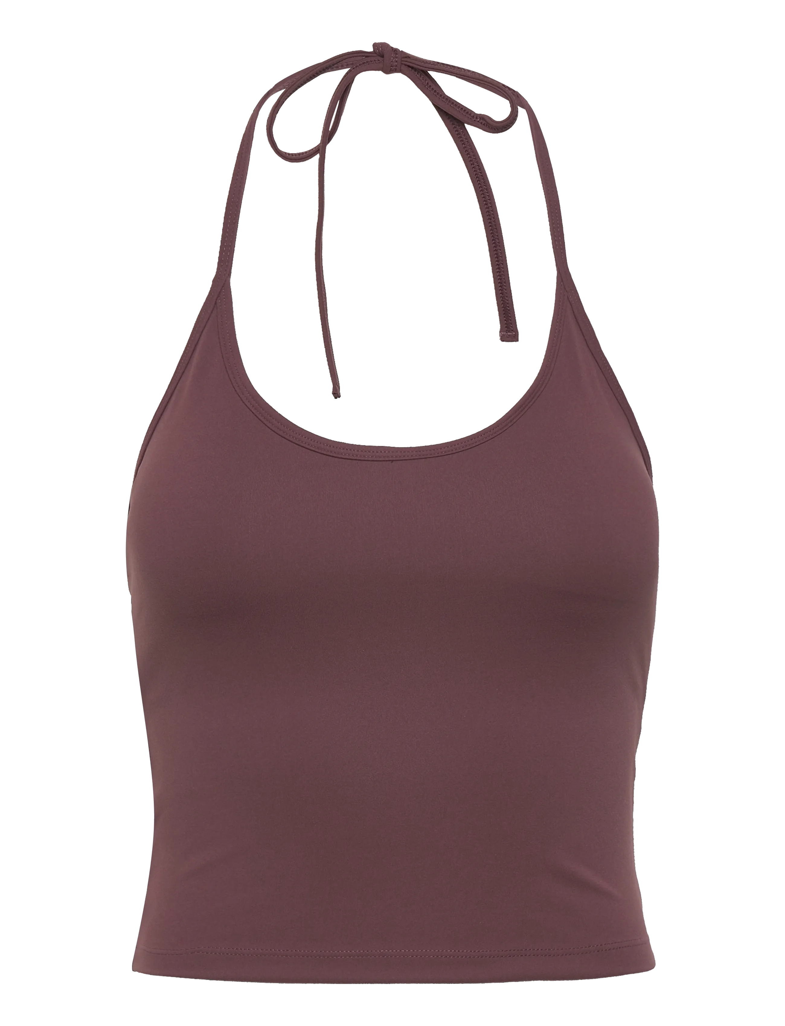 DROP OF MINDFULNESS Butter Soft Halterneck Oberteil Burgundy - XL - Damen