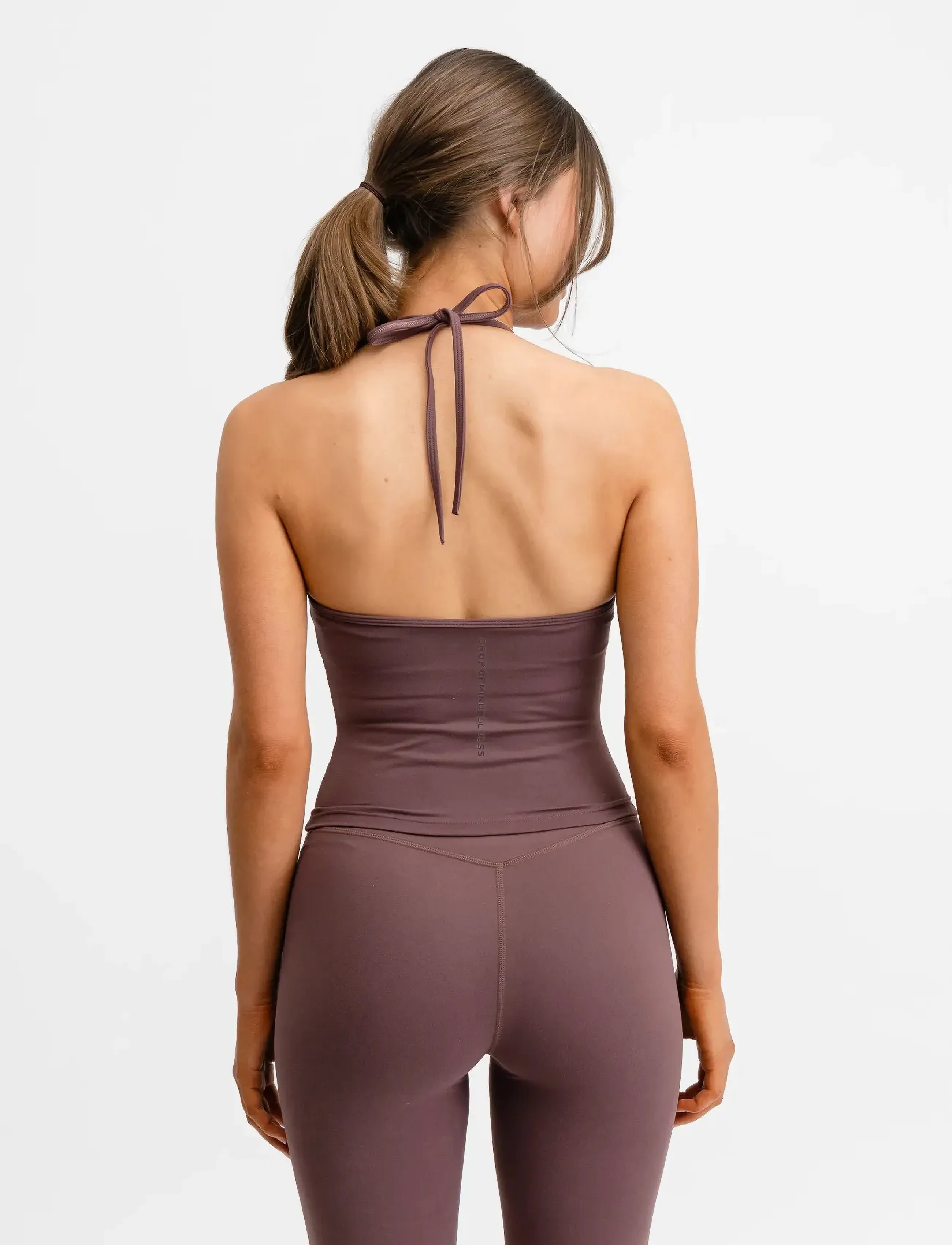 Drop of Mindfulness - BUTTER SOFT HALTERNECK TOP - dark mauve - 3