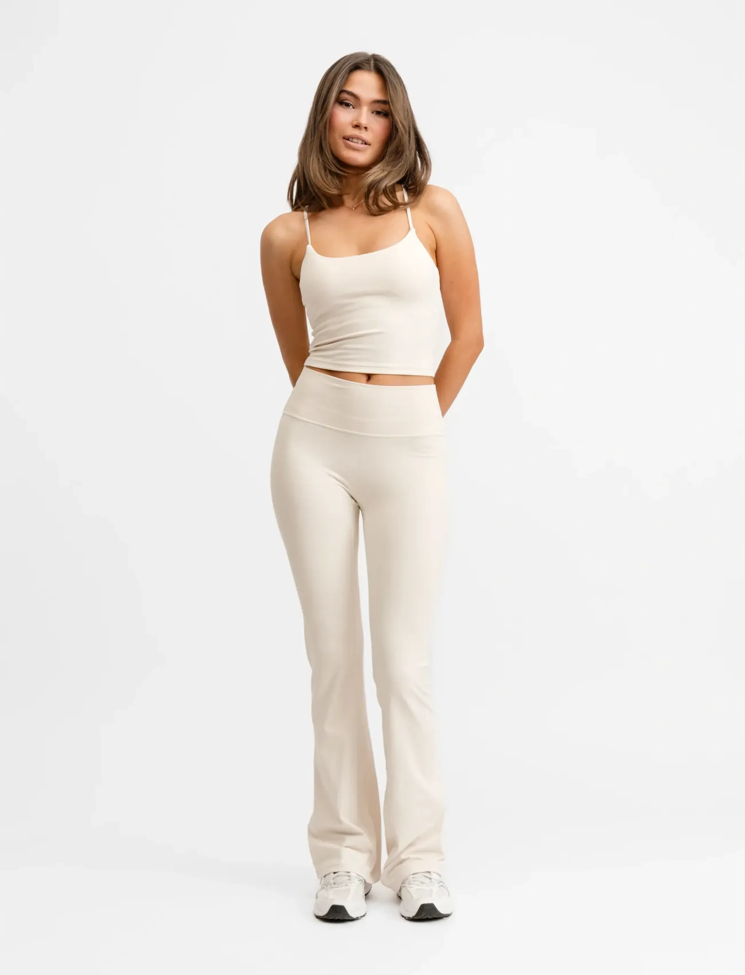 Drop of Mindfulness - BUTTER SOFT SINGLET - crop tops - cream white - 4