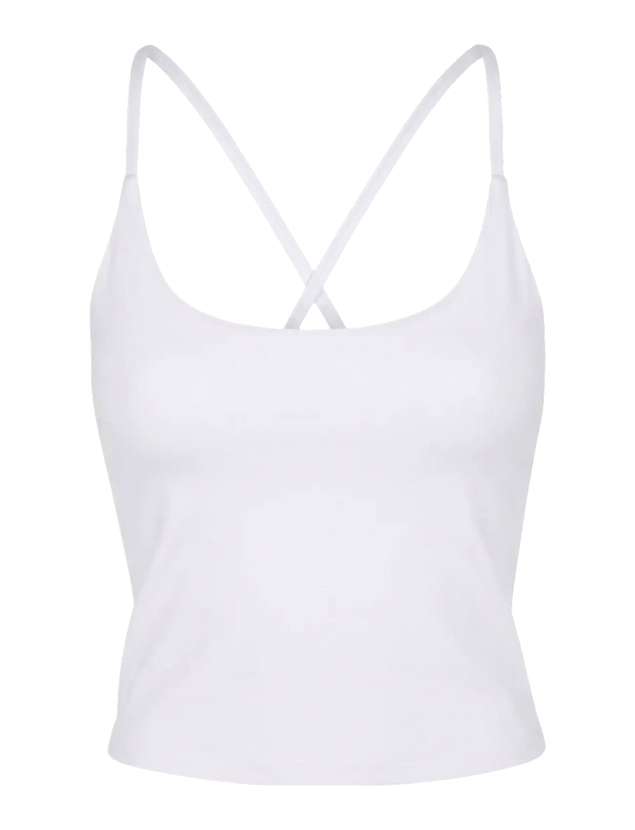 Drop of Mindfulness - BUTTER SOFT SINGLET - Õlapaeltega pluusid - optic white - 1
