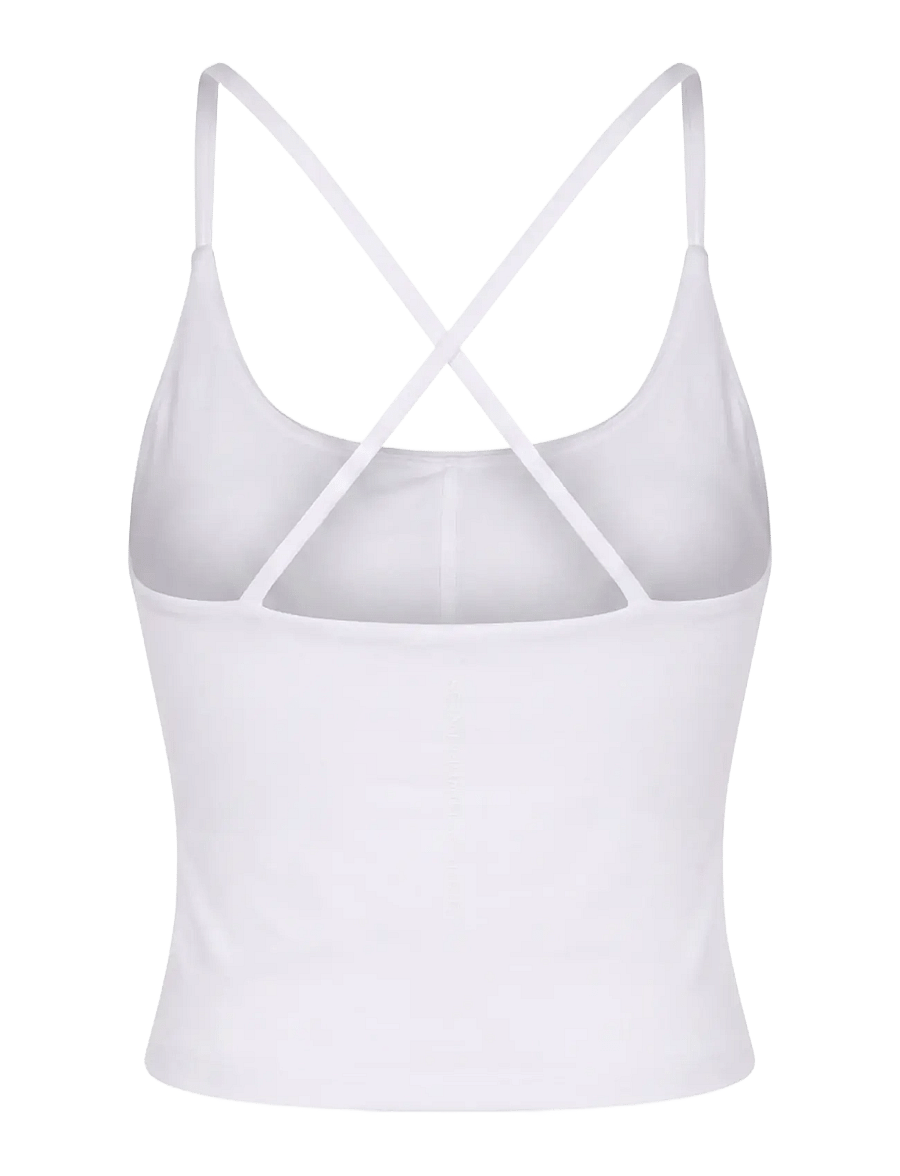 Drop of Mindfulness - BUTTER SOFT SINGLET - Õlapaeltega pluusid - optic white - 2