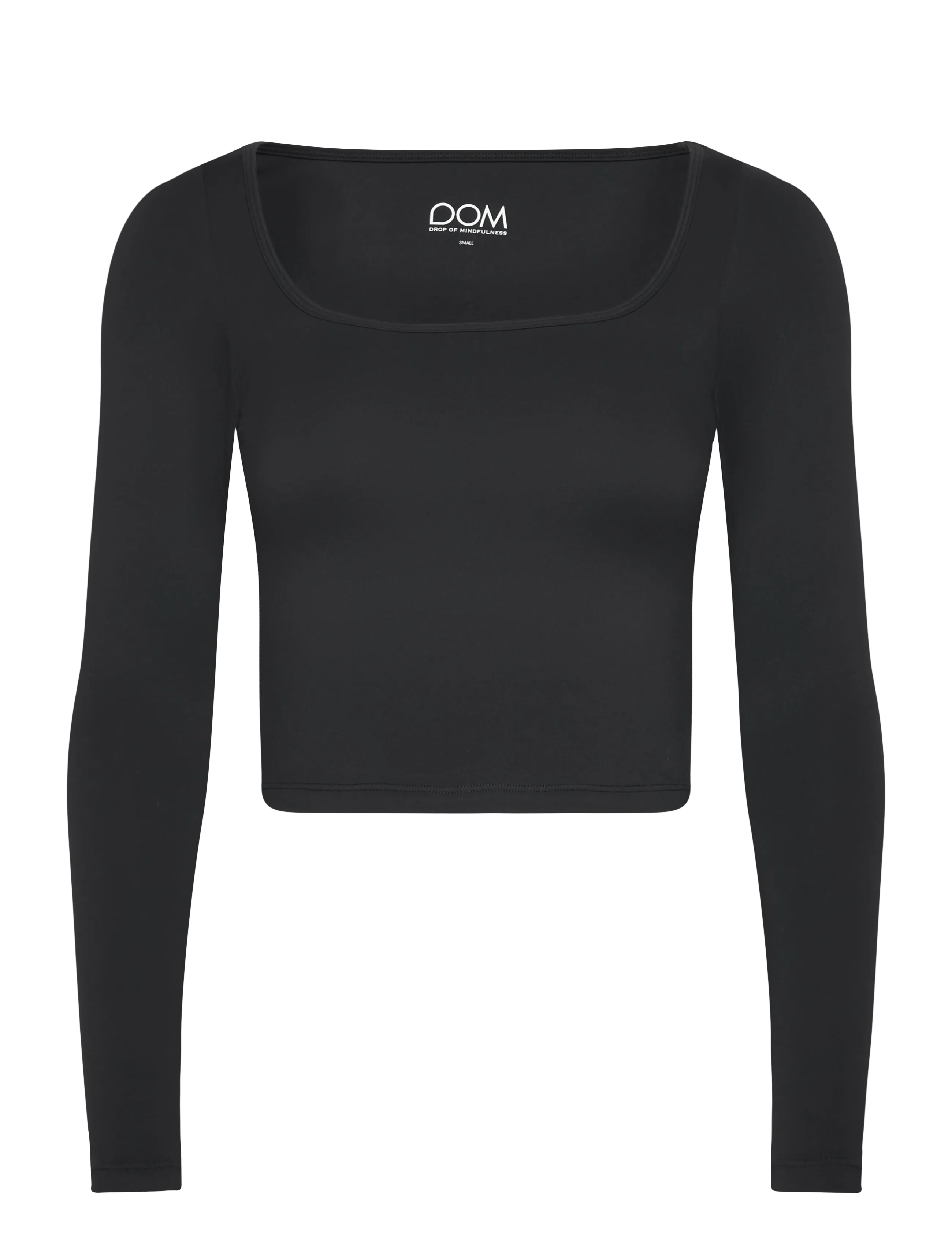 Drop of Mindfulness BUTTER SOFT LONG SLEEVE CROP - New Arrivals - BLACK / grey