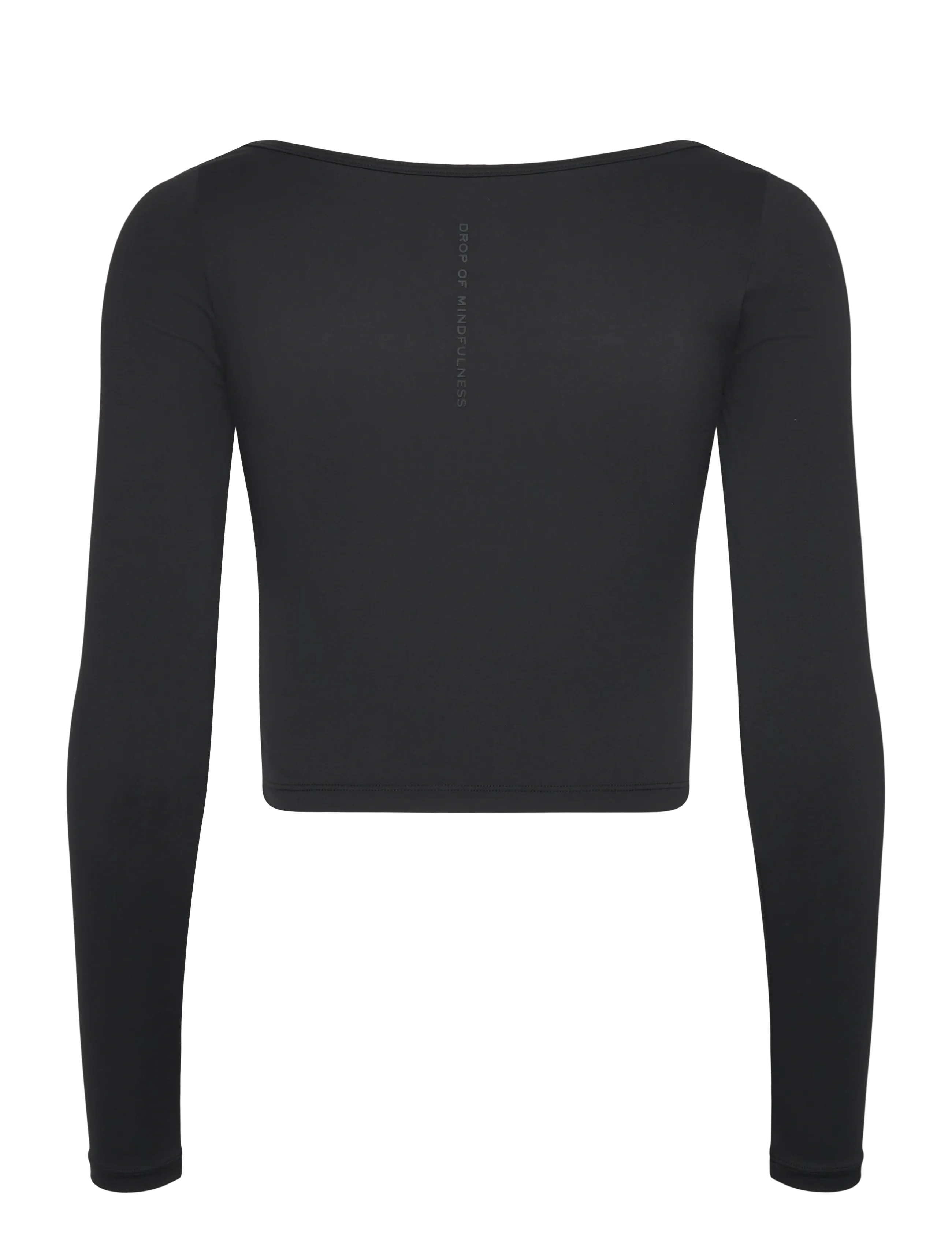 Drop of Mindfulness - BUTTER SOFT LONG SLEEVE CROP - crop tops - black - 2