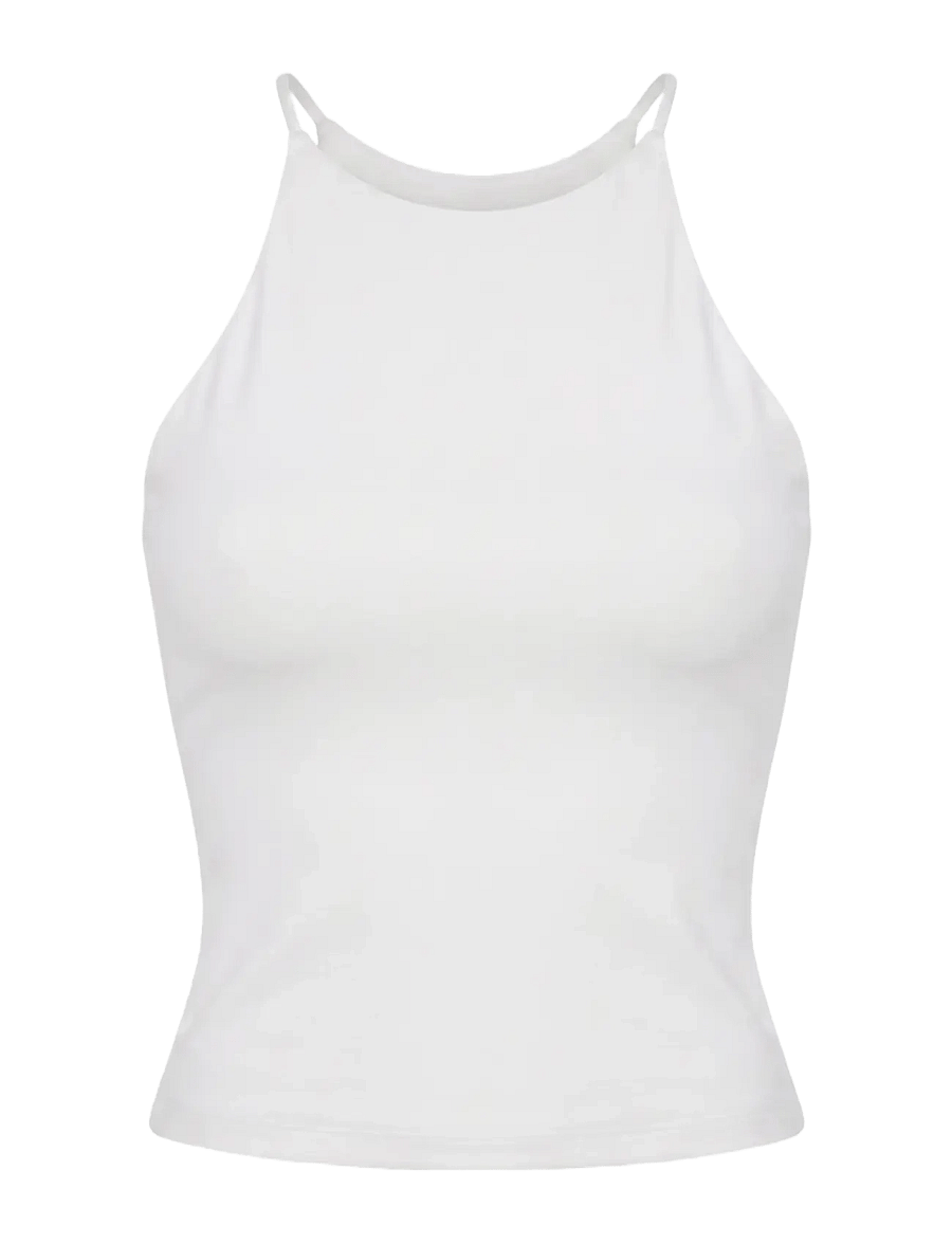 Drop of Mindfulness - BUTTER SOFT HIGH NECK TANK TOP - tank tops - optic white - 1