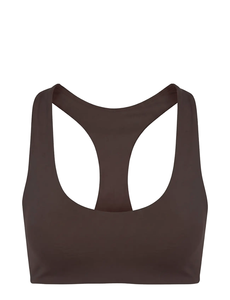 Drop of Mindfulness - BUTTER SOFT RACER BACK BRA - dark brown - 1