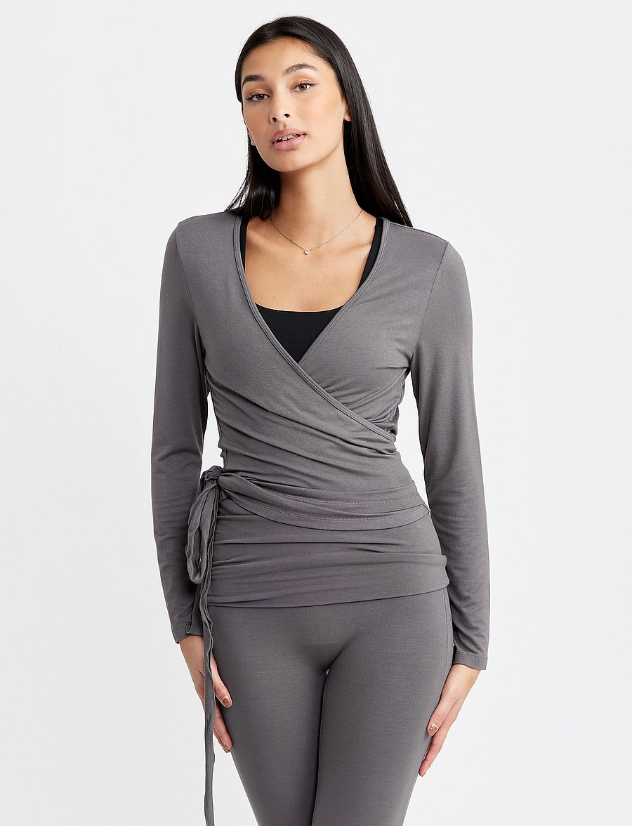 Drop of Mindfulness - BALETT WRAP TOP - grayisch - 0