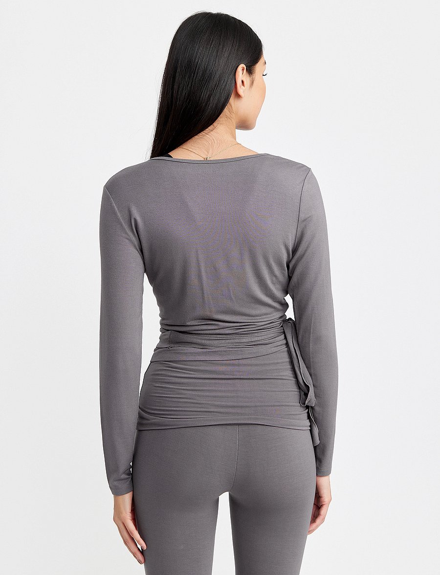 Drop of Mindfulness - BALETT WRAP TOP - grayisch - 3