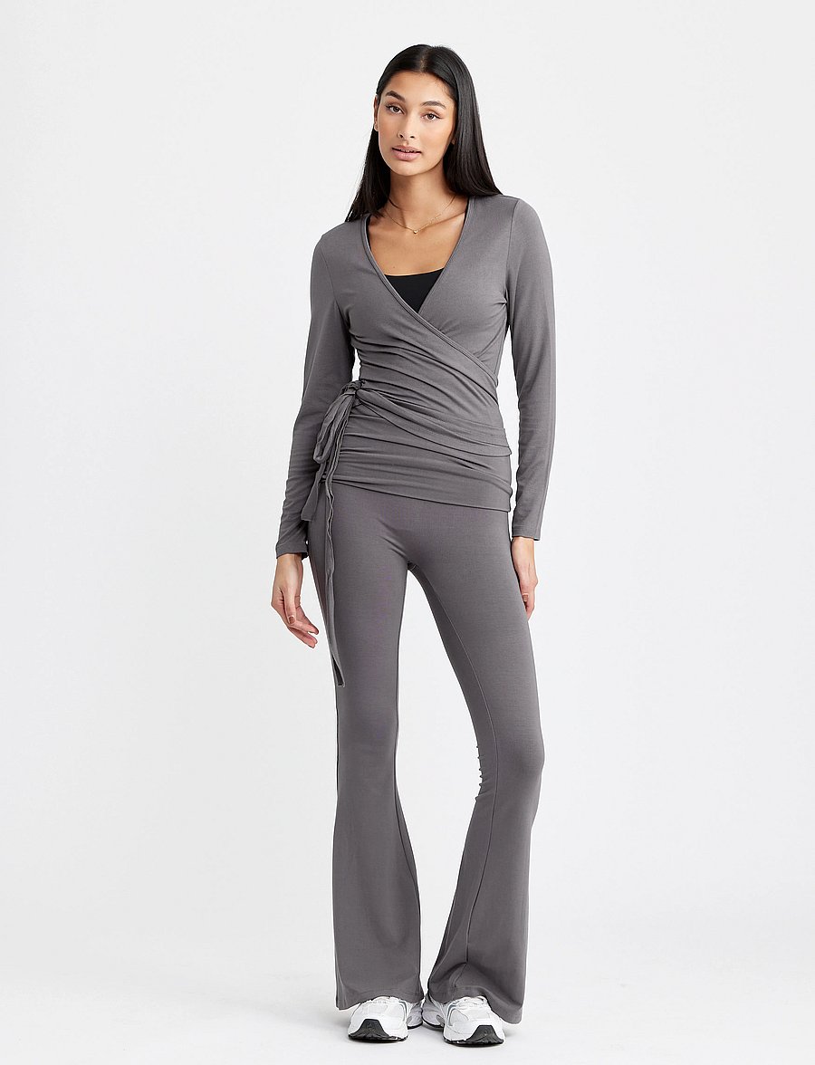 Drop of Mindfulness - BALETT WRAP TOP - grayisch - 4
