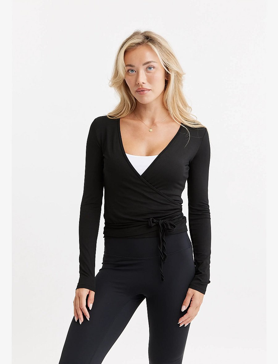 Drop of Mindfulness - BALLET WRAP TOP - långärmade tröjor - black - 0