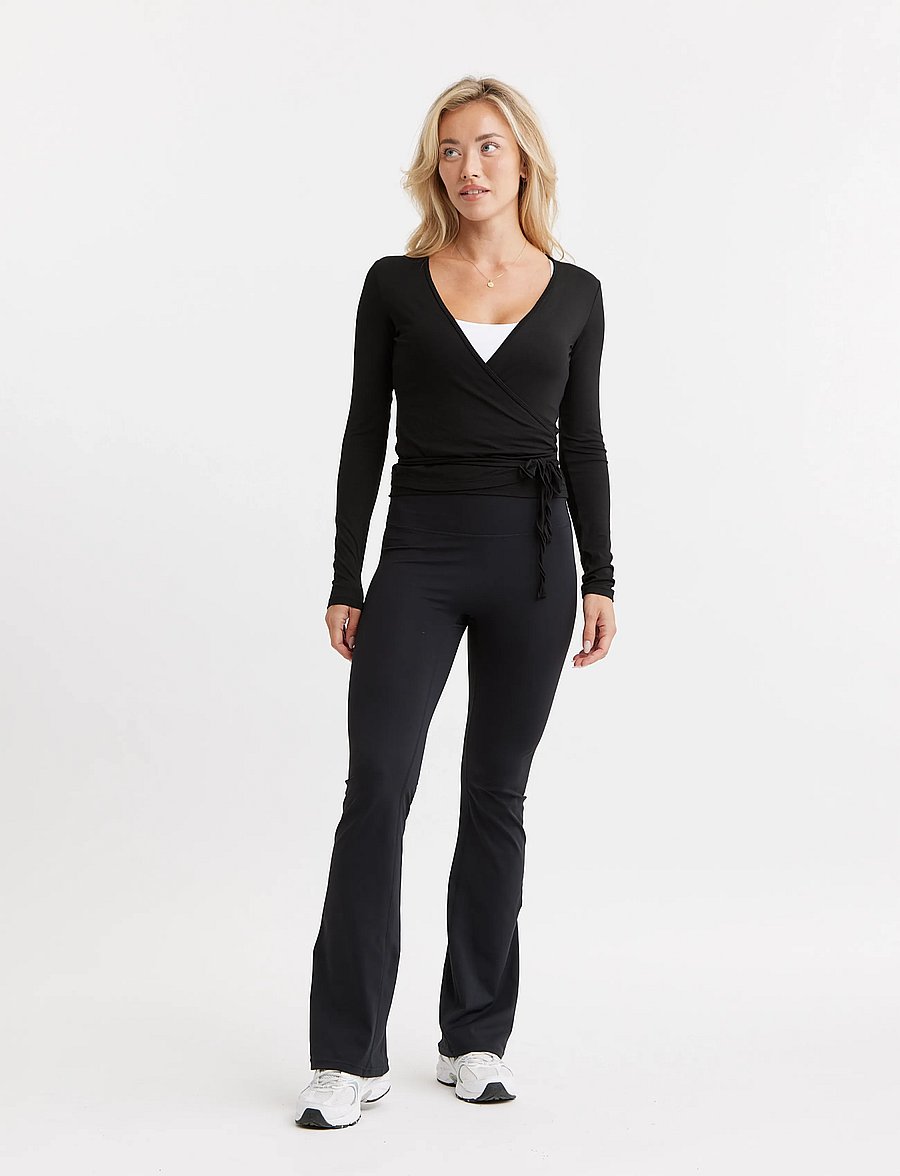 Drop of Mindfulness - BALLET WRAP TOP - långärmade tröjor - black - 3