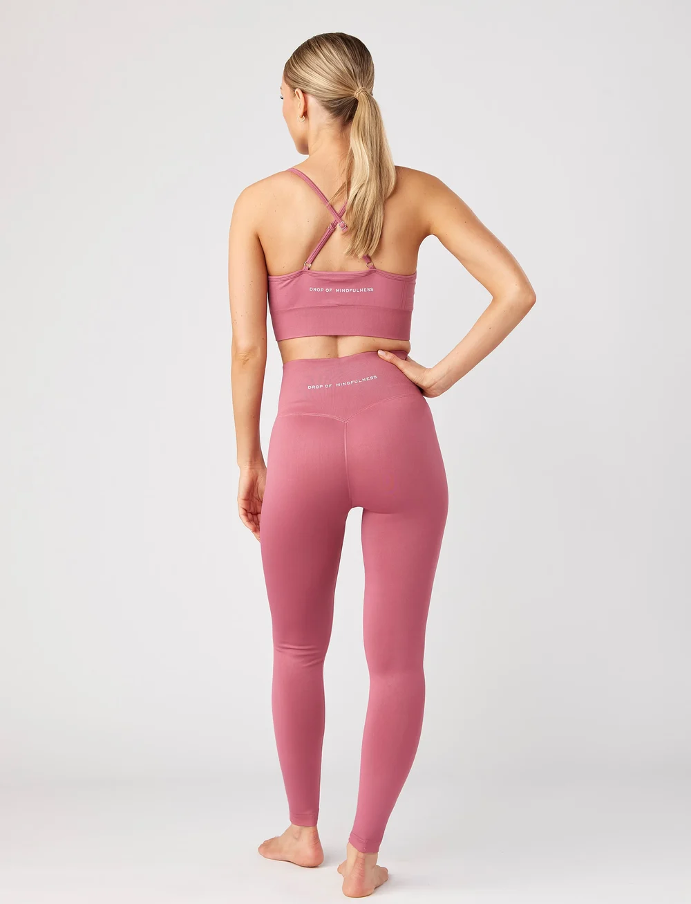 Drop of Mindfulness - SESH TIGHTS - full längd - pink hibischus - 5