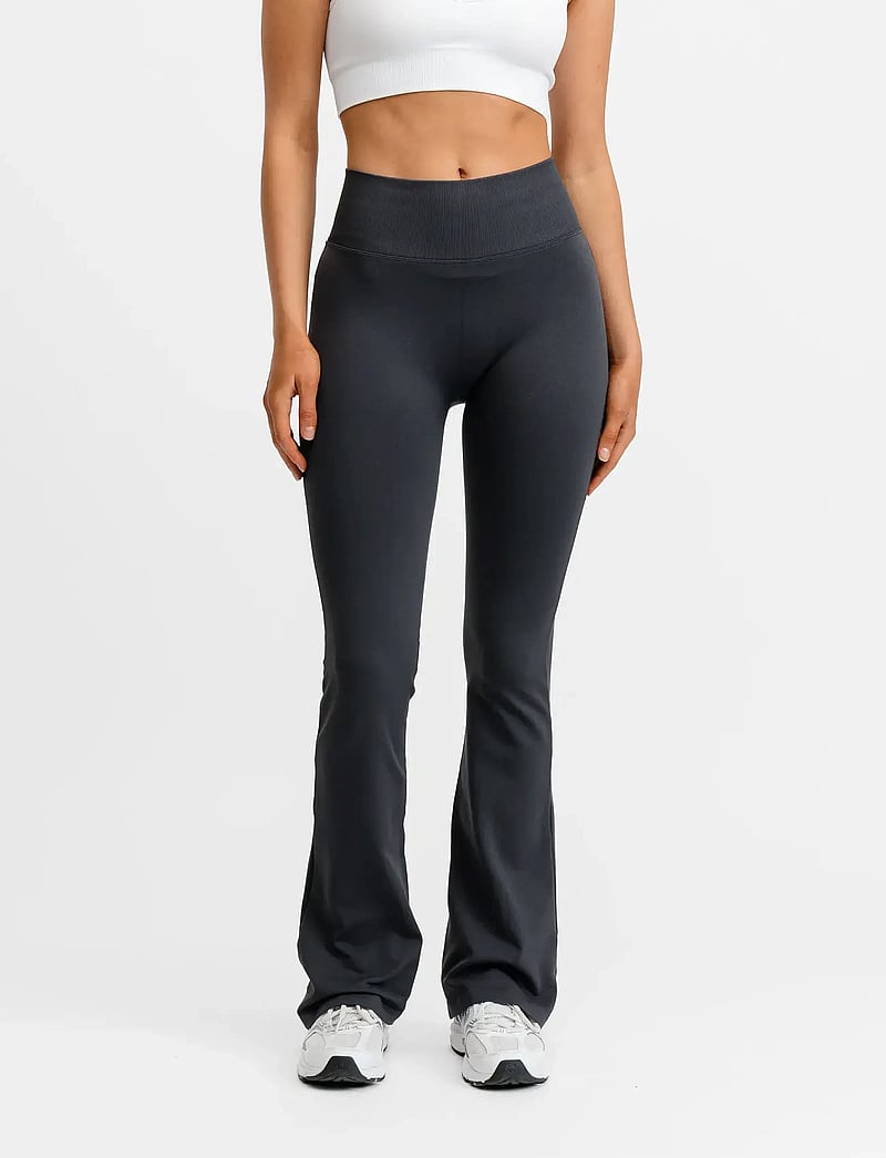 Drop of Mindfulness - SEAMLESS FLARE TIGHTS - full längd - dark grey - 0