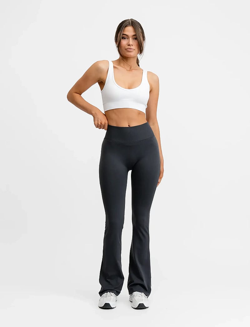 Drop of Mindfulness - SEAMLESS FLARE TIGHTS - full längd - dark grey - 4