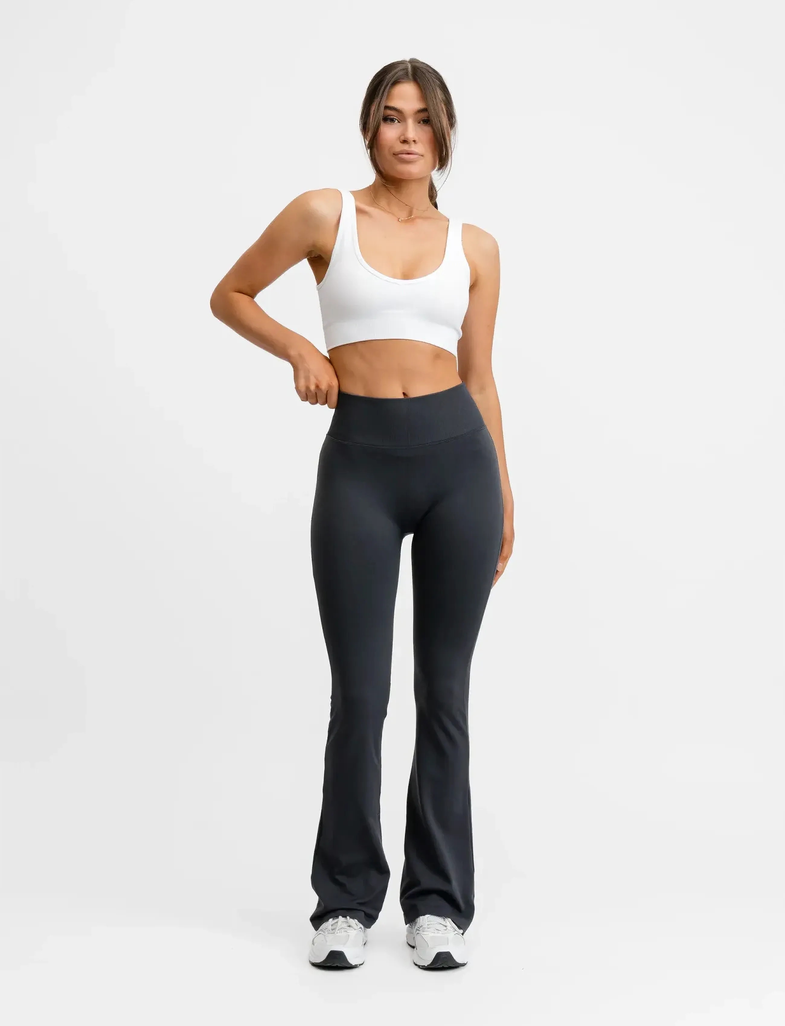 Drop of Mindfulness - SEAMLESS FLARE TIGHTS - dark grey - 4