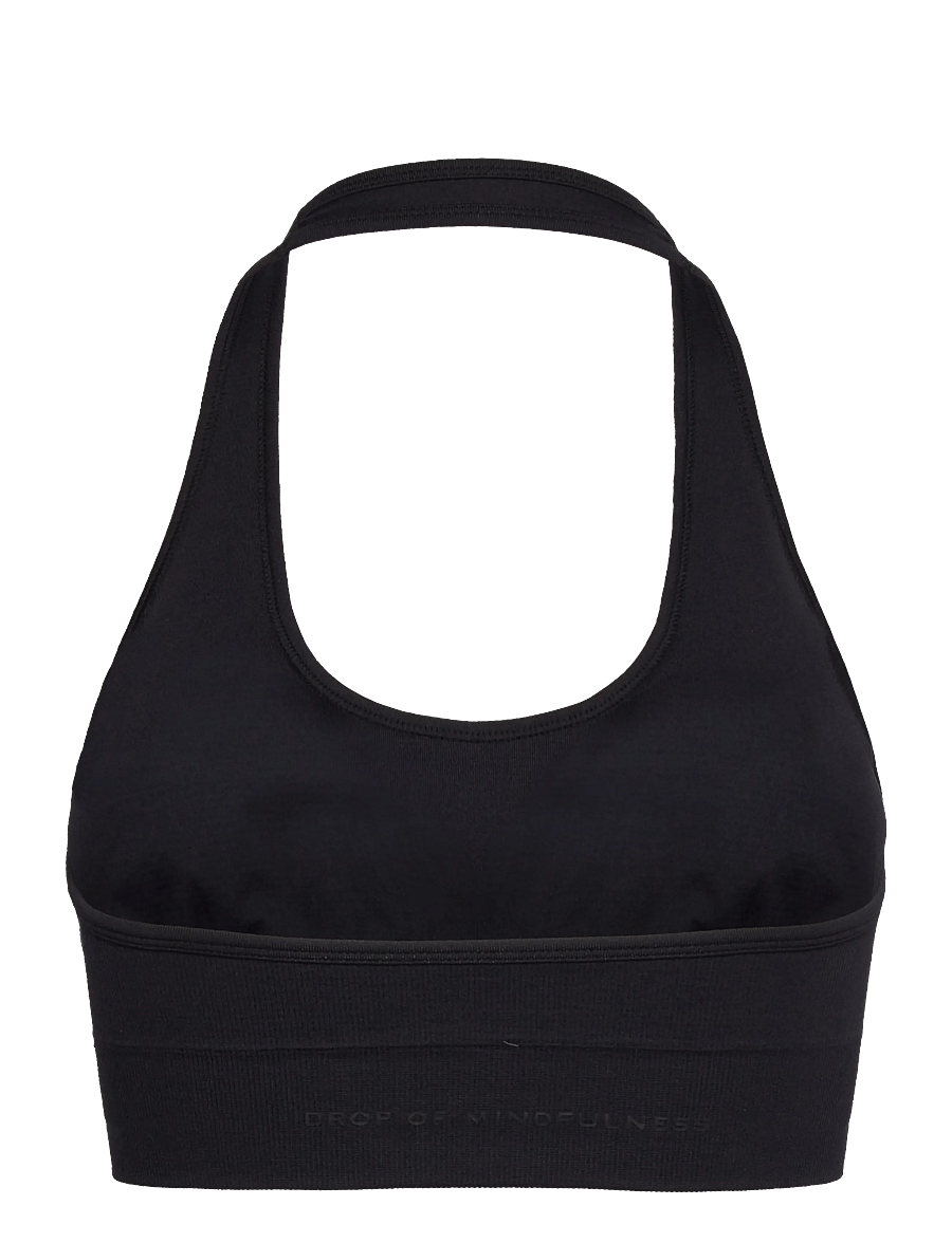 Drop of Mindfulness - SEAMLESS HALTERNECK BRA - sportinės liemenėlės - black - 2