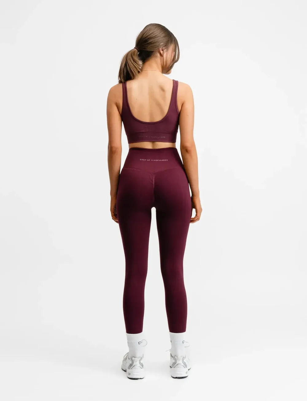 Drop of Mindfulness - SEAMLESS SCRUNCH TIGHTS - fuld længde - redwood - 5