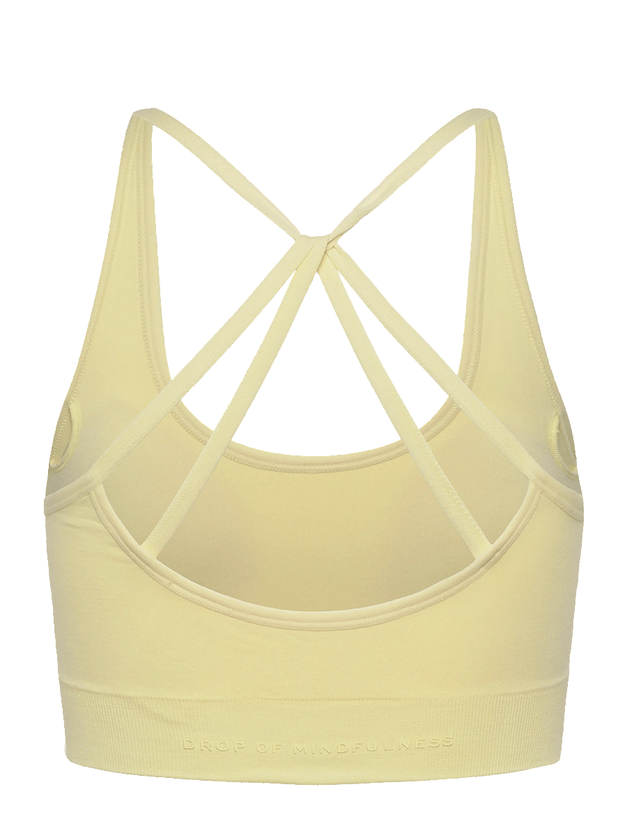 Drop of Mindfulness - DOUBLE STRAP BRA - medium støtte - light yellow - 2