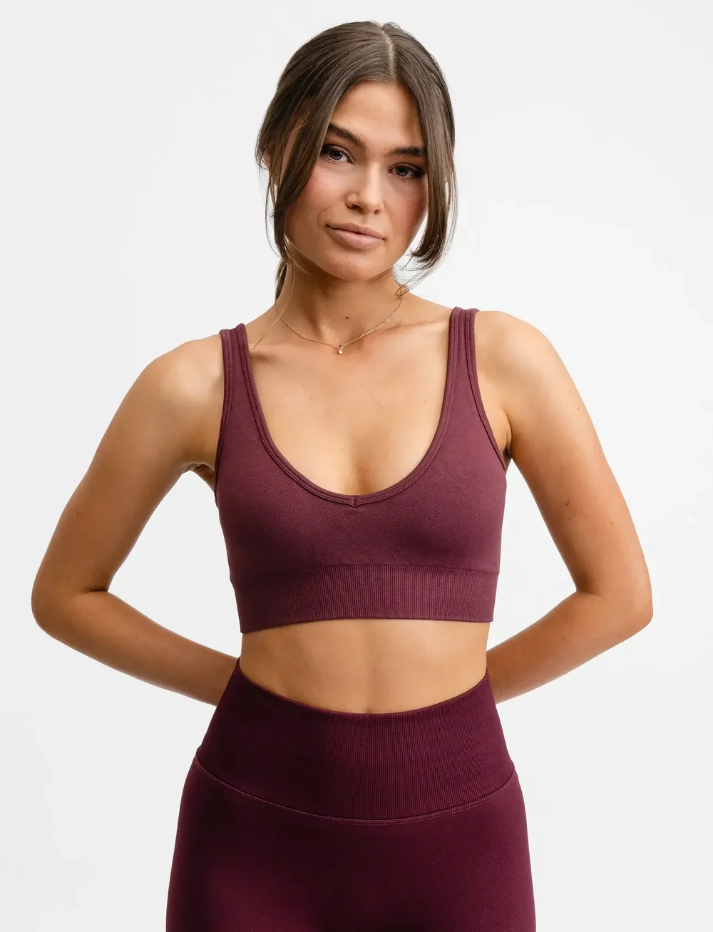 Drop of Mindfulness - SEAMLESS DEEP V BRA - sport-bhs - redwood - 0