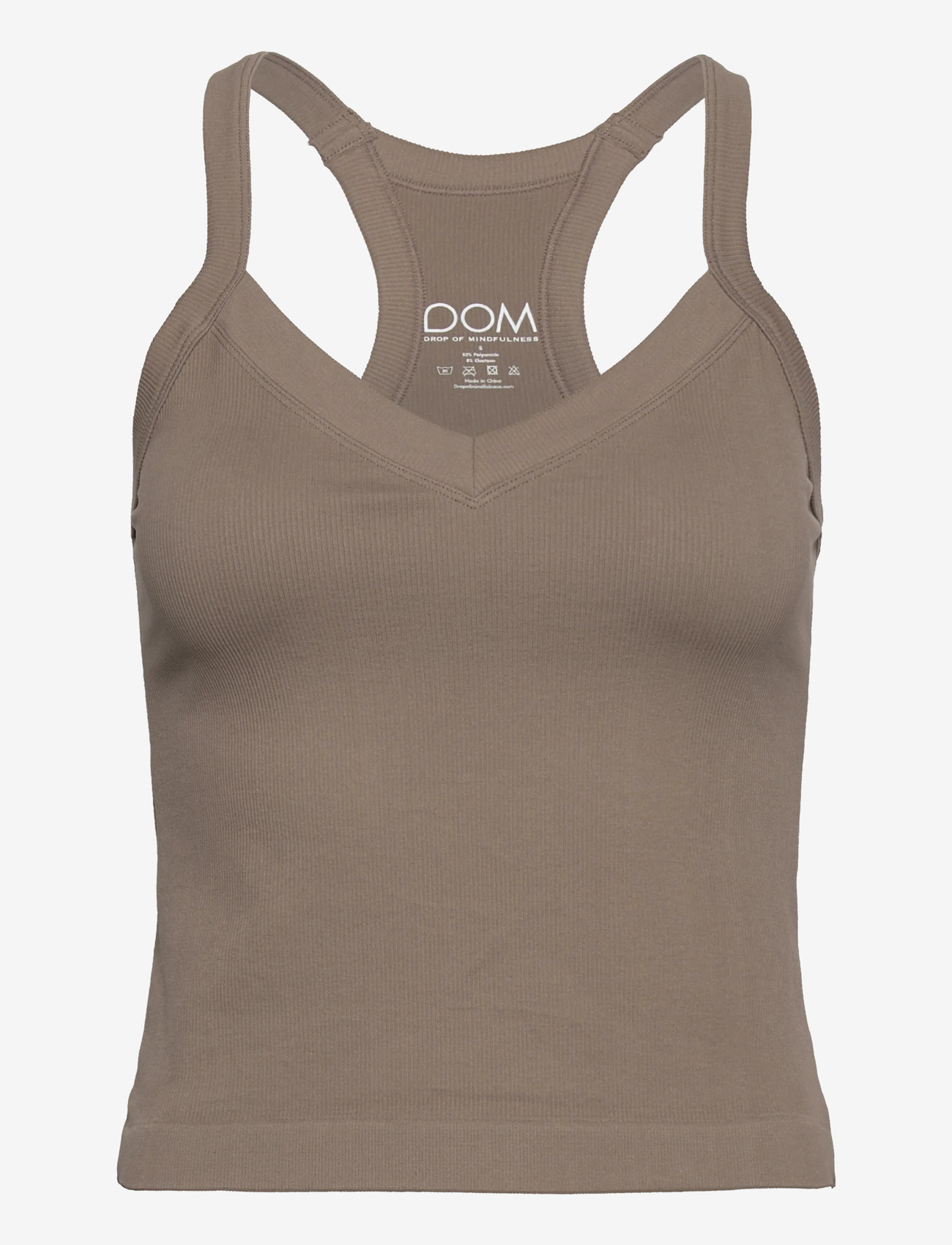 Drop of Mindfulness - RIBBED SPORTS TANK TOP - linnen - almond - 1