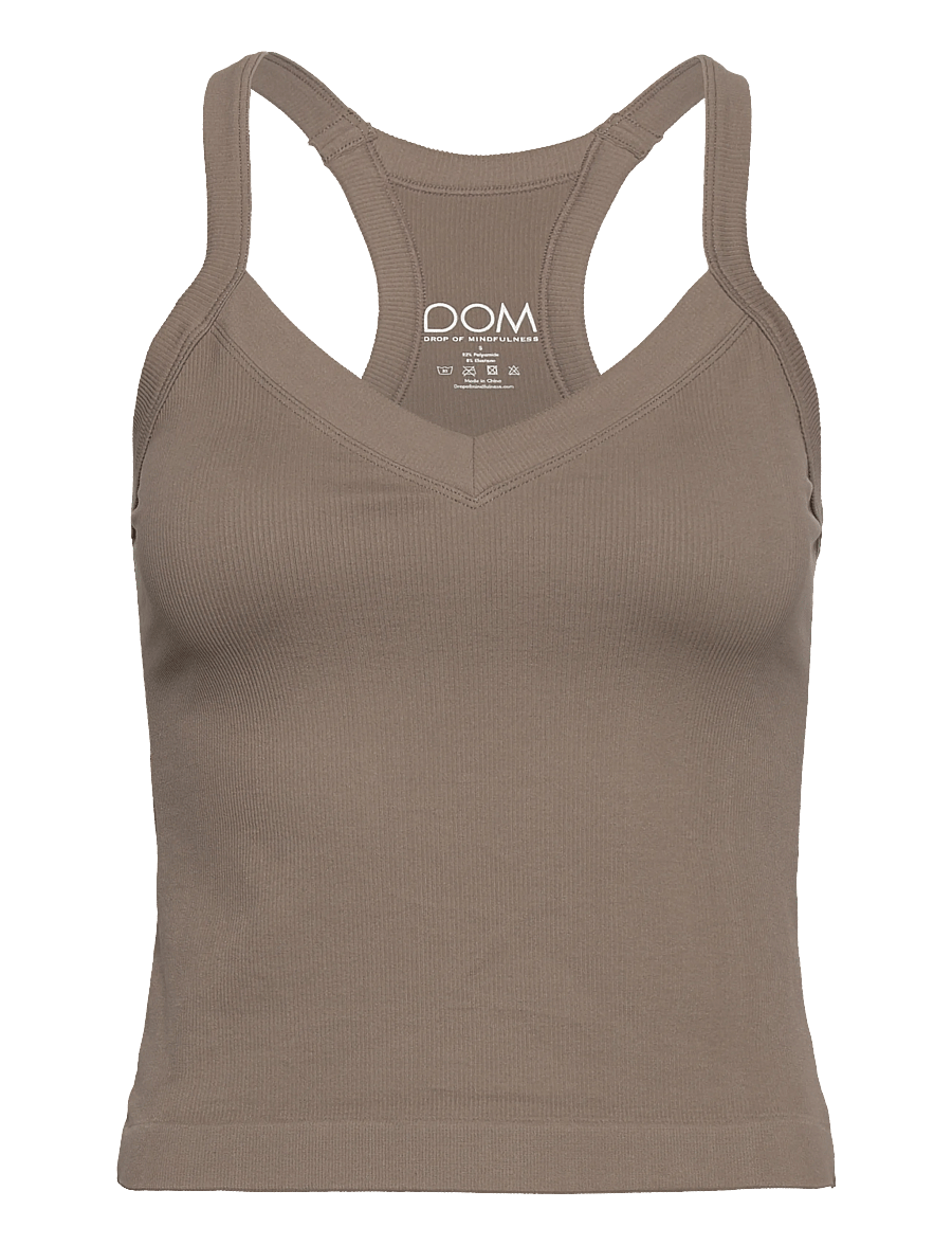 Drop of Mindfulness - RIBBED SPORTS TANK TOP - tanktops - almond - 1