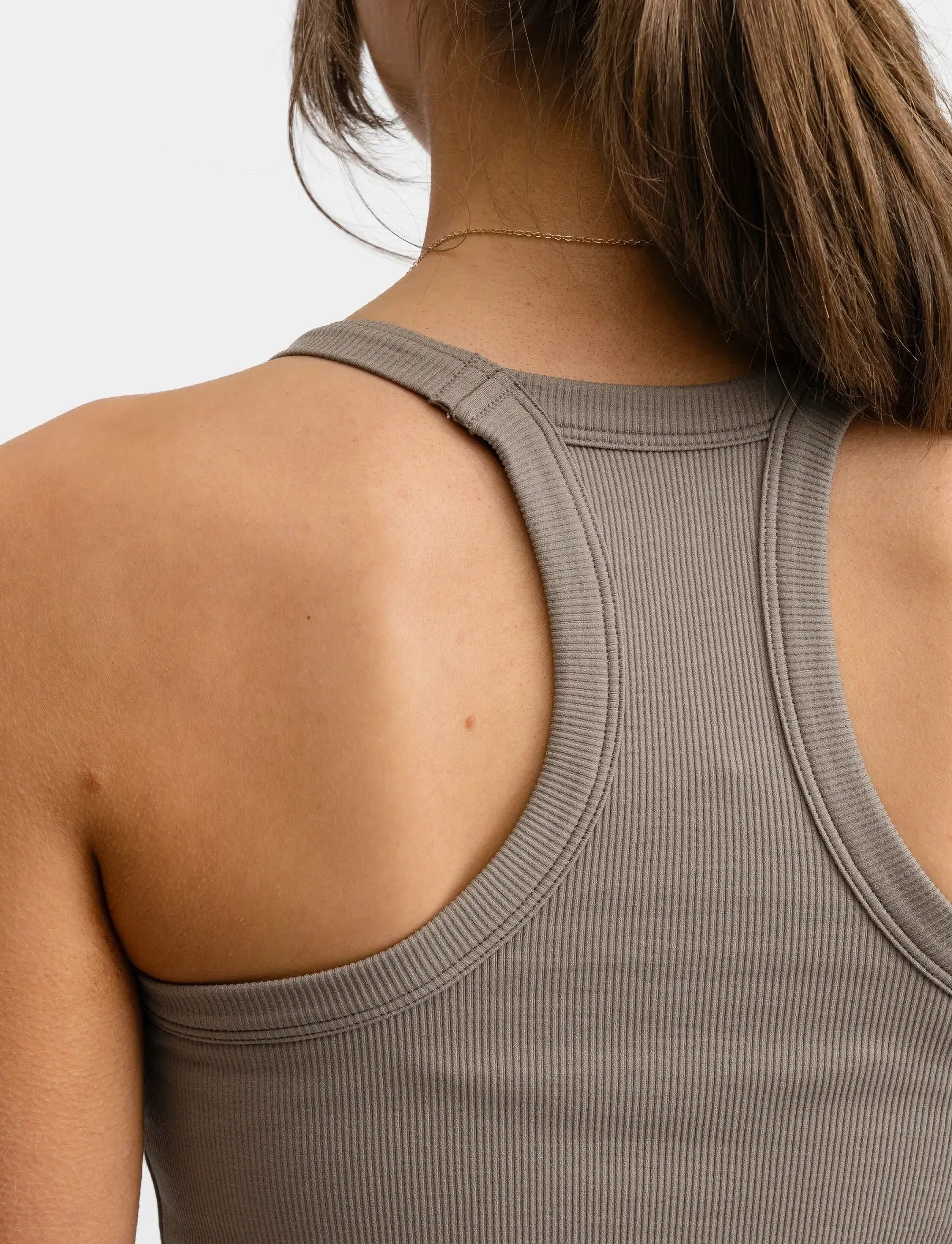 Drop of Mindfulness - RIBBED SPORTS TANK TOP - tanktops - almond - 5