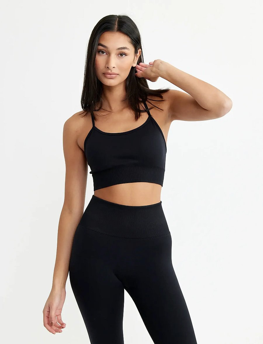Drop of Mindfulness - SIGNATURE SEAMLESS BRA - soutiens-gorge de sport - black - 0