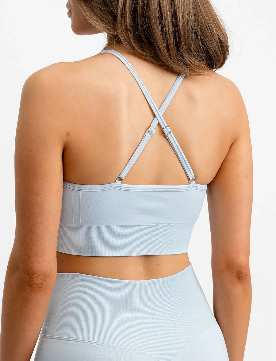 Drop of Mindfulness - SIGNATURE SEAMLESS BRA - spordi-rinnahoidjad - light blue - 5