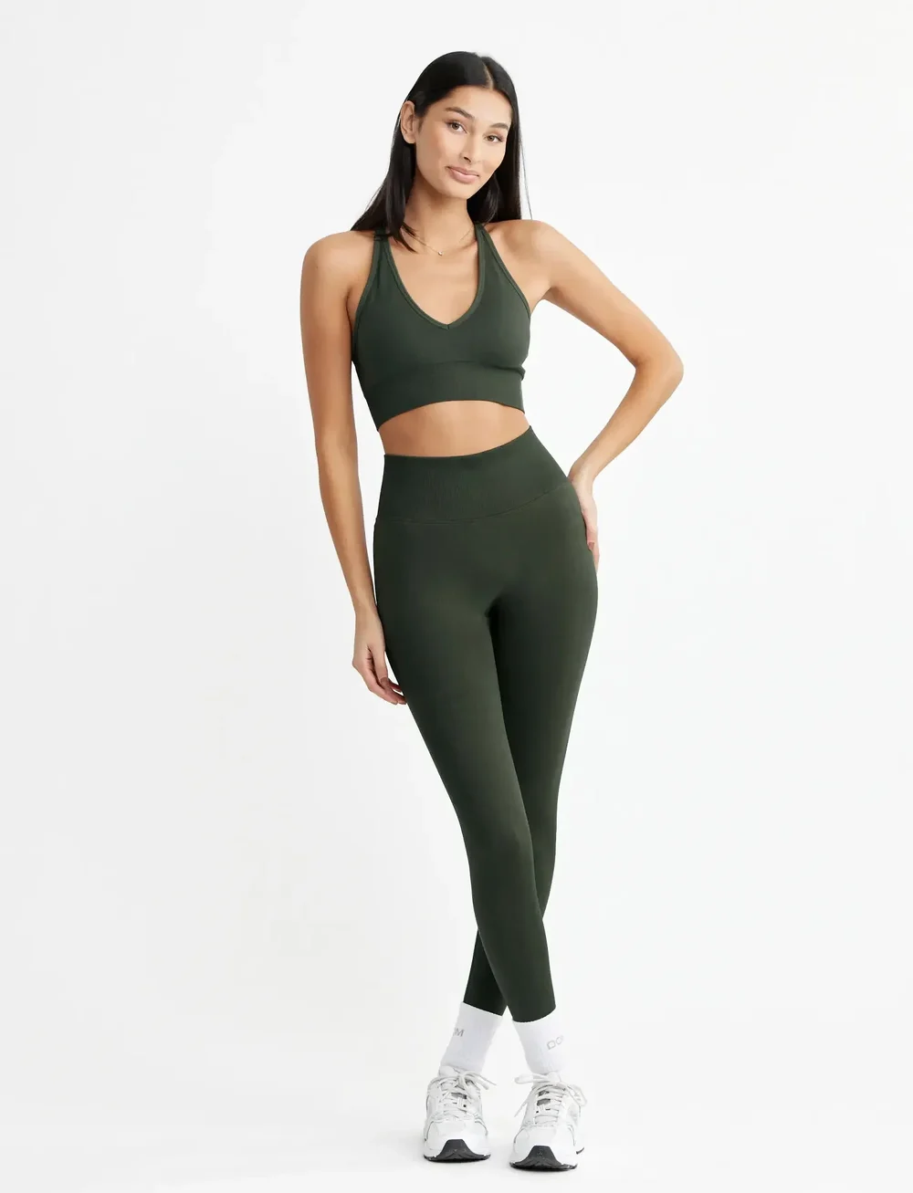 Drop of Mindfulness - SIGNATURE SEAMLESS TIGHTS - seamless tights - dark green - 4