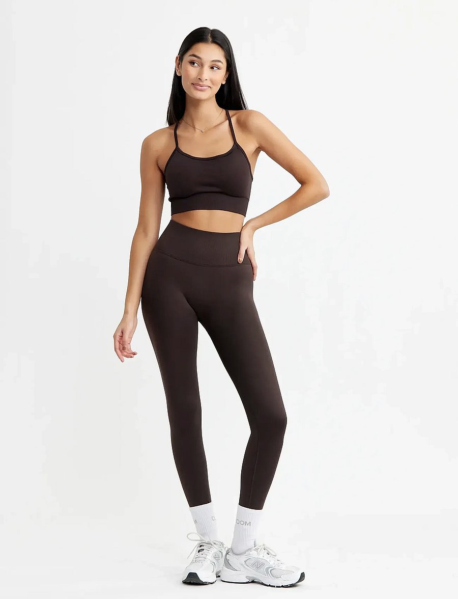 Drop of Mindfulness - SIGNATURE SEAMLESS TIGHTS - saumlausar sokkabuxur - dark brown - 4