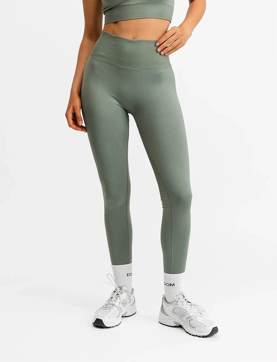 Drop of Mindfulness - SIGNATURE SEAMLESS TIGHTS - seamless tights - agave green - 0