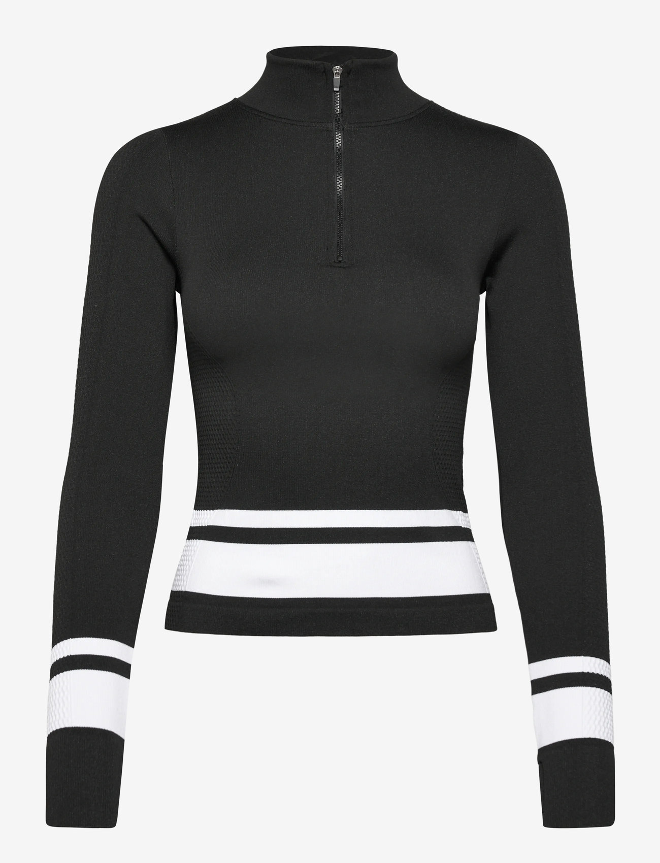 Drop of Mindfulness - SEAMLESS HALF ZIP BASE LAYER - langarmshirts - black - 1