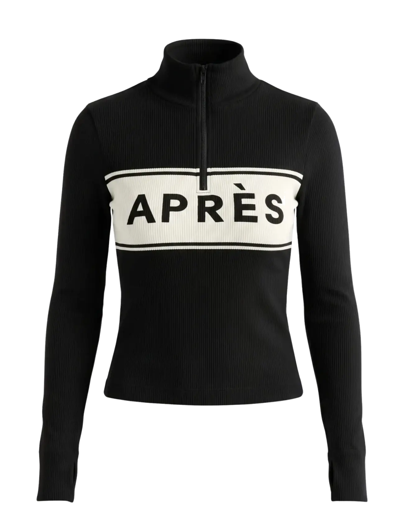 Drop of Mindfulness SEAMLESS HALF ZIP BASE LAYER - Golf - BLACK APRÈS / black
