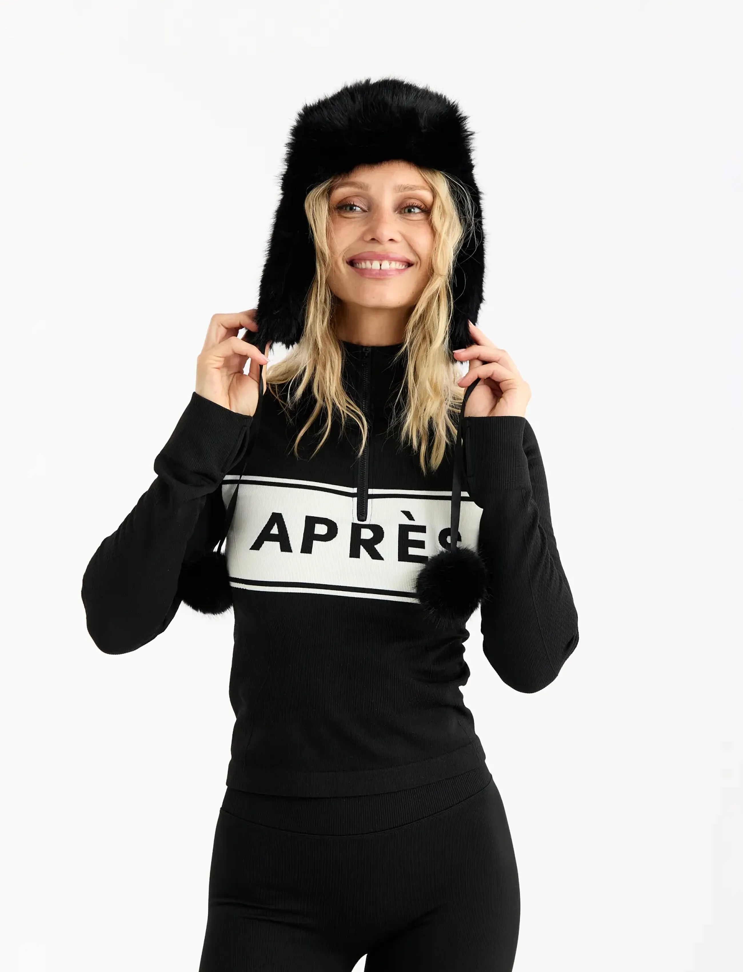 Drop of Mindfulness - SEAMLESS HALF ZIP BASE LAYER - base layer tops - black aprÈs - 0