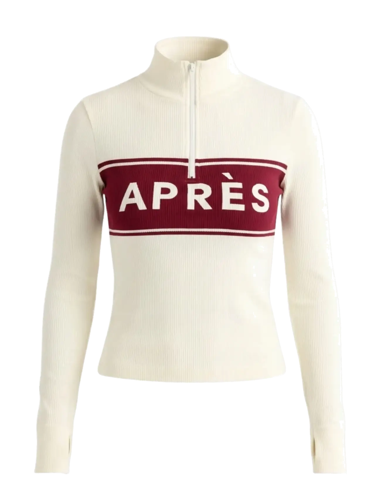 Drop of Mindfulness SEAMLESS HALF ZIP BASE LAYER - Golf - CREAM WHITE APRÈS / cream