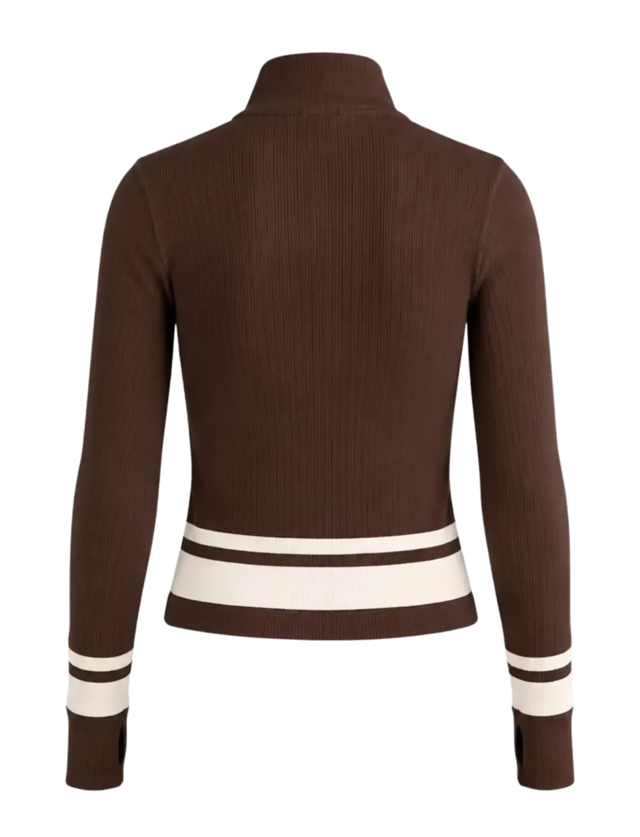 Drop of Mindfulness - SEAMLESS HALF ZIP BASE LAYER - dark brown - 2