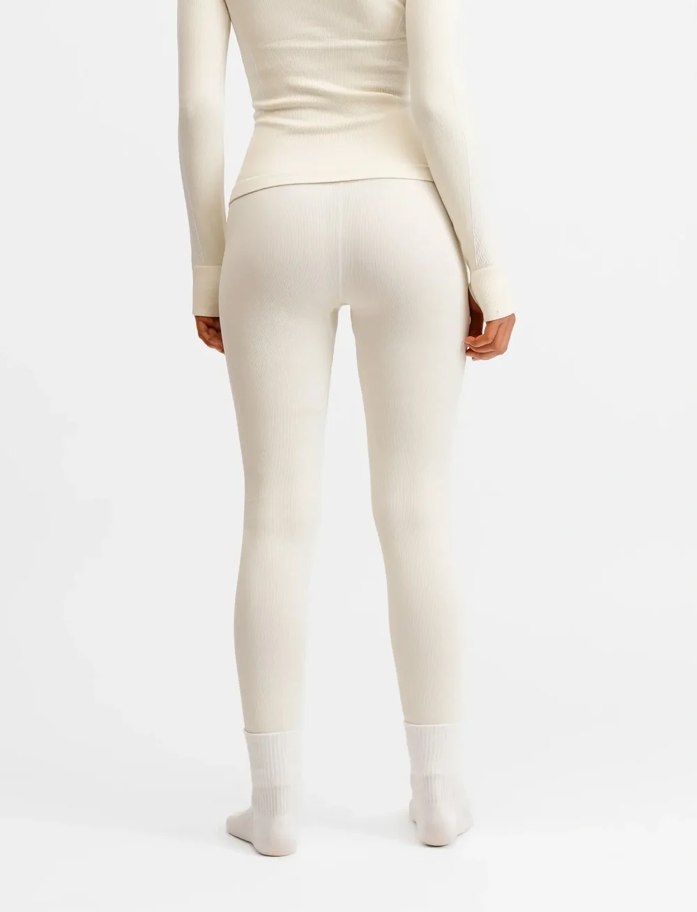Drop of Mindfulness - SEAMLESS BASE LAYER TIGHTS - träningstights - cream white - 3