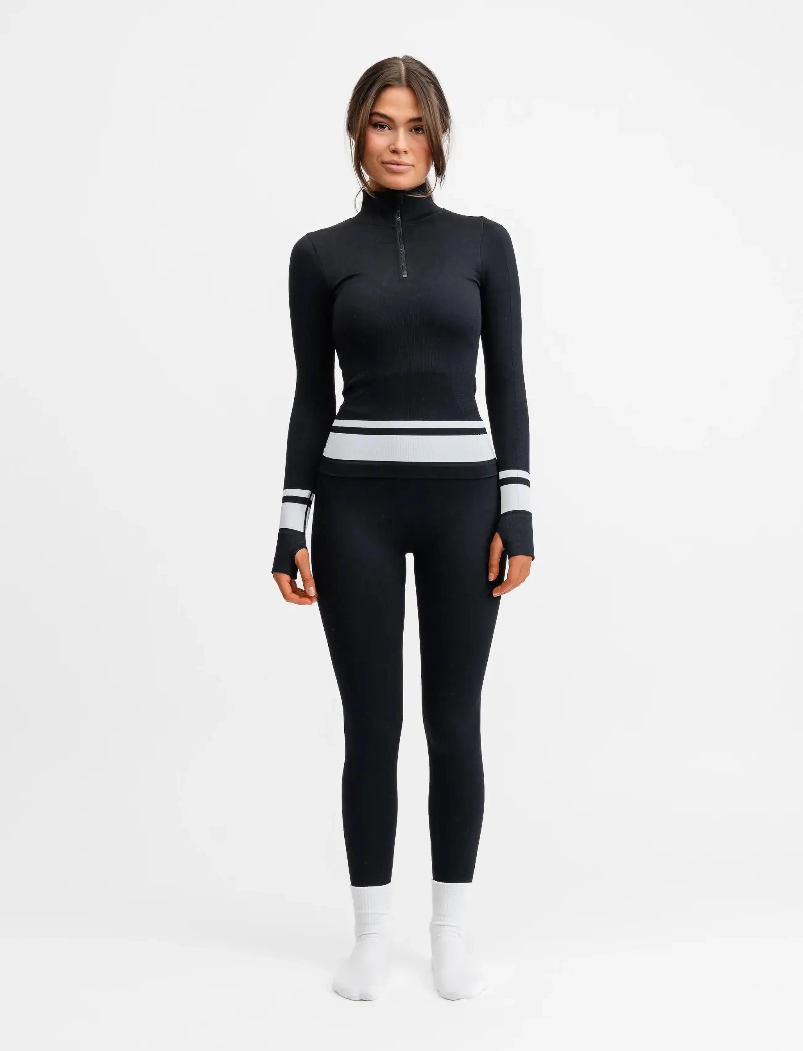 Drop of Mindfulness - SEAMLESS BASE LAYER TIGHTS - seamless tights - black - 4