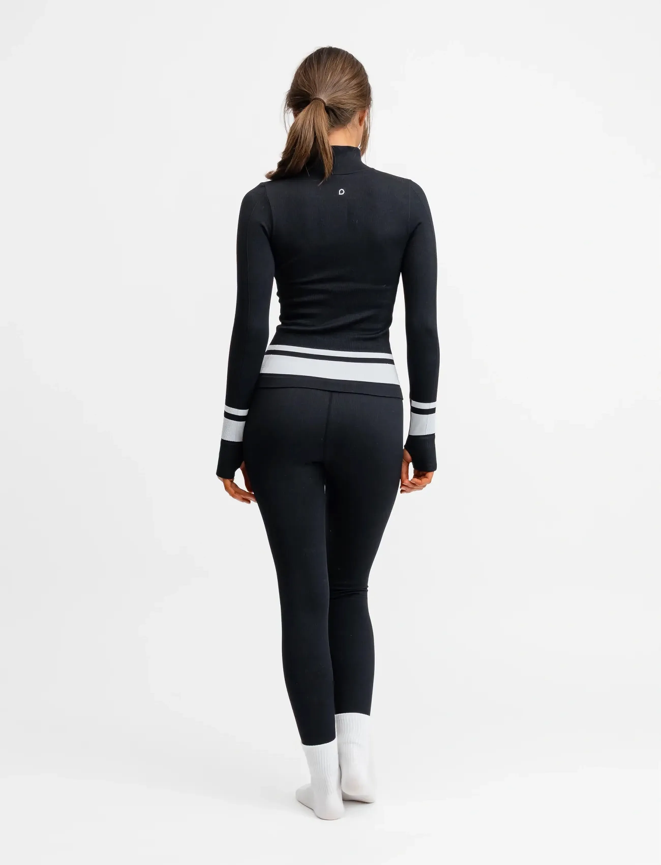 Drop of Mindfulness - SEAMLESS BASE LAYER TIGHTS - seamless tights - black - 5