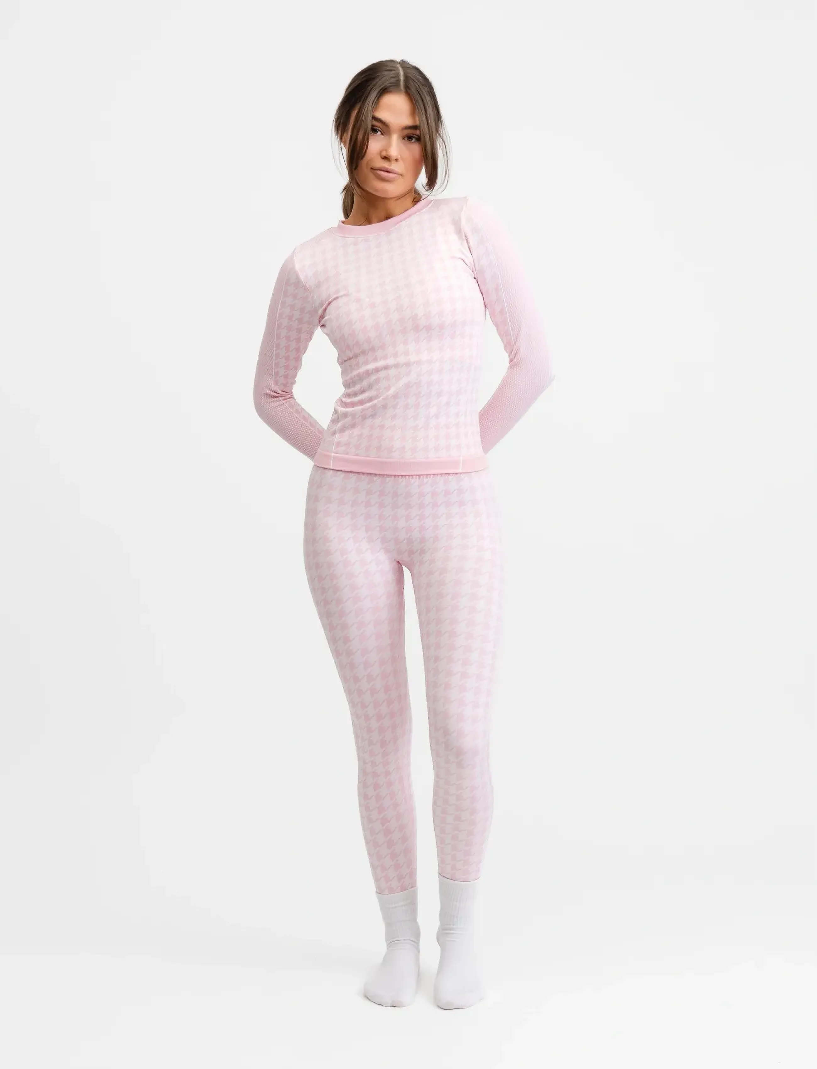 Drop of Mindfulness - SEAMLESS BASE LAYER TIGHTS - seamless tights - pink - 4